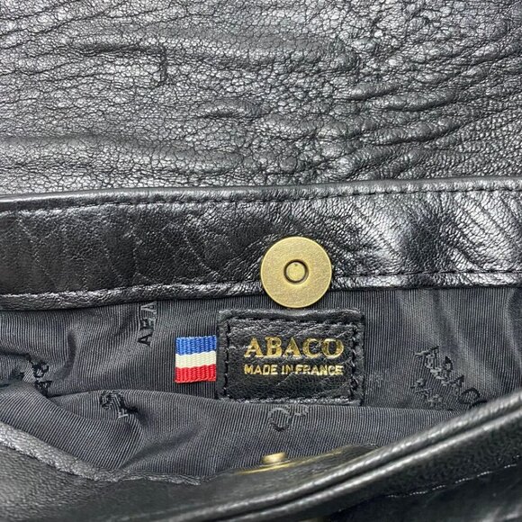 ABACO PARIS Black Pebble Leather Clutch Bag - Picture 4 of 8